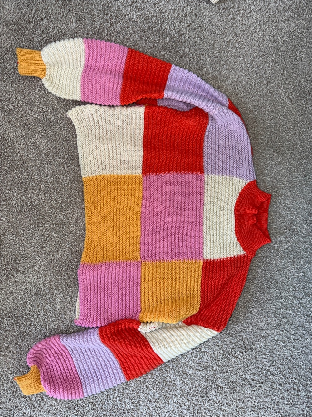 Colorblock Knit Sweater - Multicolor